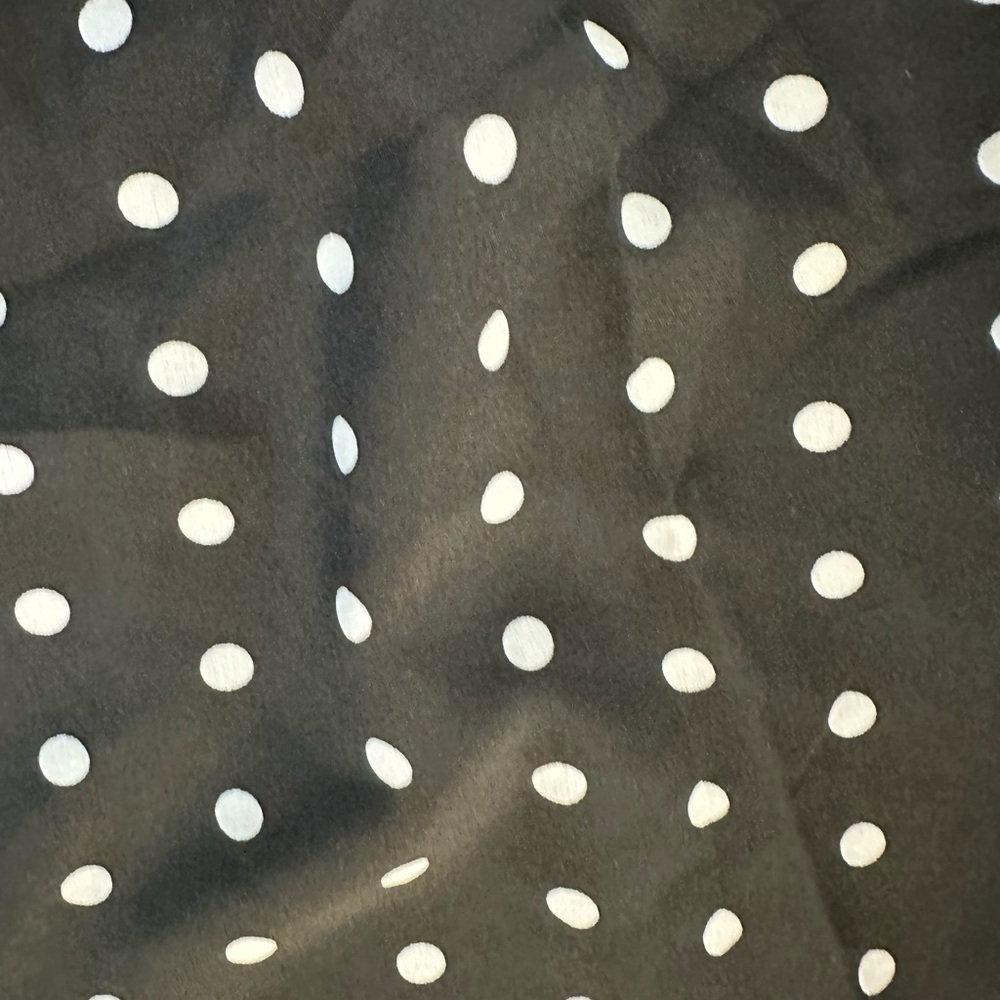 Black White Polka Dot Wide Leg Pants – High Waist Smocked Waistband - Picture 8 of 10
